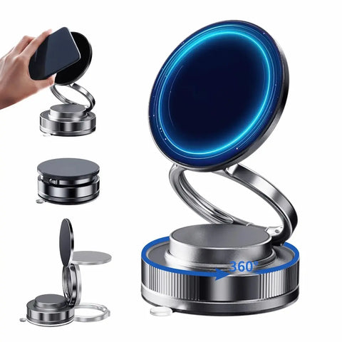 Vacuum Adsorption Magnetic Mobile Phone Holder & 360° Rotatable Car Mount Bracket | Mobile Holder For Car | Self-Adhesive Magnetic Mobile Holder