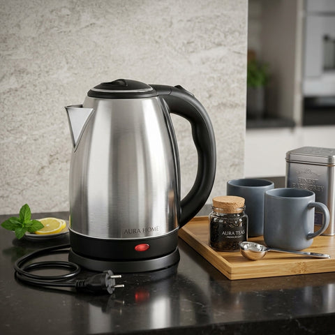 RAF KT-200 Electric Kettle (2.0 Ltr) Concealed – Steel Body - Durable Appliance Designed For Quick Water Boiling In The Kitchen