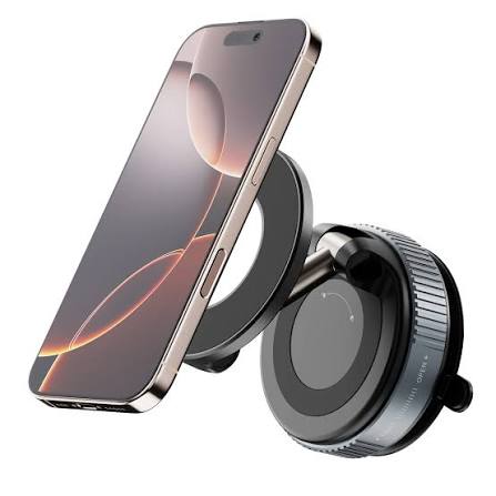 Vacuum Adsorption Magnetic Mobile Phone Holder & 360° Rotatable Car Mount Bracket | Mobile Holder For Car | Self-Adhesive Magnetic Mobile Holder