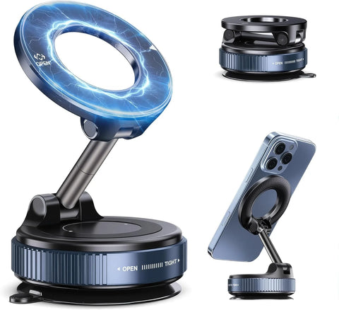 Vacuum Adsorption Magnetic Mobile Phone Holder & 360° Rotatable Car Mount Bracket | Mobile Holder For Car | Self-Adhesive Magnetic Mobile Holder
